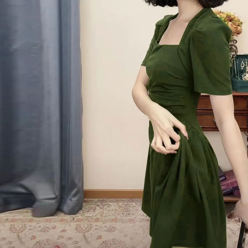 日本発送】 2カラー ミニワンピース ミニドレス フレア ハイ