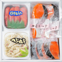 えびす塩たらこ130ｇ・つぶ塩辛100g・紅鮭5切身セット