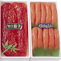 【Ｊセット】えびす塩たらこ・紅鮭筋子（醤油味）各400g