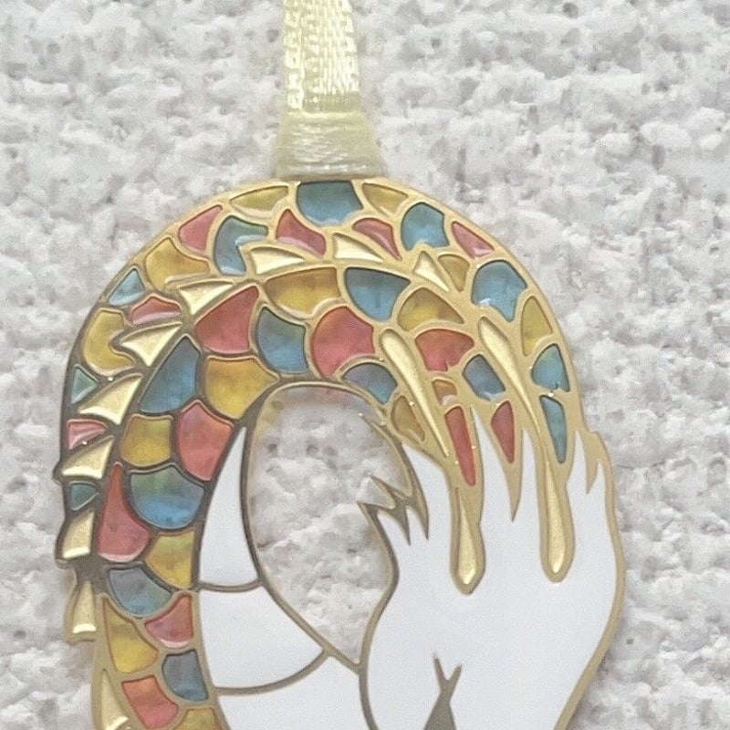 龍の開運おまもりꕥ金属製＆ステンドグラス風【チャリティー企画zoom