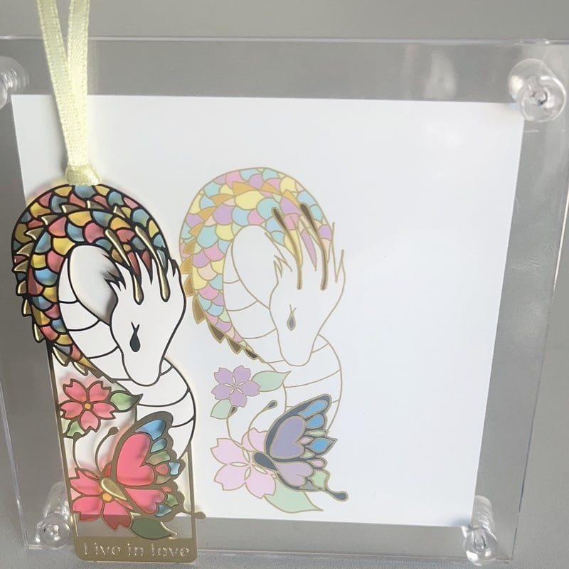 龍の開運おまもりꕥ金属製＆ステンドグラス風【チャリティー企画zoom