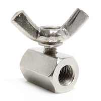 4ｍｍ メッキ 6角ストッパーS 締め付け金具 蝶ねじ ワイヤーロープ  鉄 6角ストッパー 罠部品 ストッパー くくり罠 くくりわな レッドハット redhat RH052