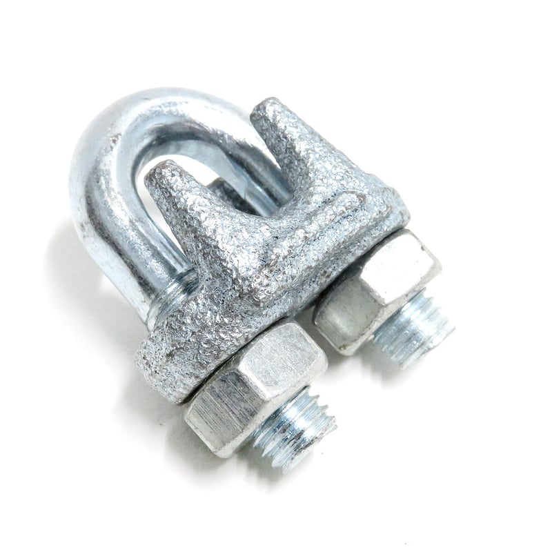 10mm メッキ ワイヤークリップ ネジ M10 ワイヤーロープ ワイヤー 鉄