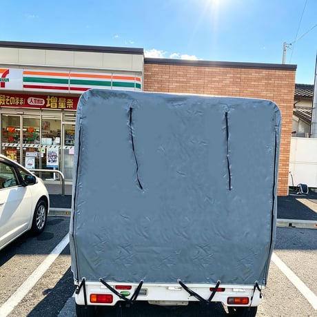 軽トラック幌セット 可伸縮幌 荷台 カバー 荷台シート テント 幌 フレーム付きコンパクトタイプ　約1.97m×幅1.48m×高さ1.46m