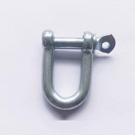 メッキシャックル12mm 亜鉛シャックル ワイヤーロープ用 ロープ固定 ワイヤーシャックル しゃっくる わな用品 チェーンシャックル 狩猟用品 罠金具部品 踏み板 鳥獣被害対策RH048T