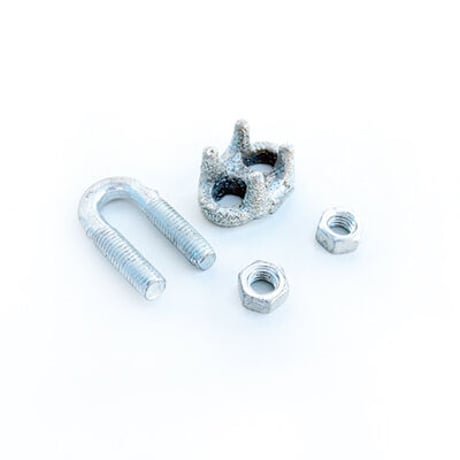 4ｍｍ メッキ ワイヤークリップ ネジ ワイヤーロープ ワイヤー 鉄 メッキワイヤークリップ 罠部品 ストッパー くくり罠 くくりわな レッドハット redhat RH050