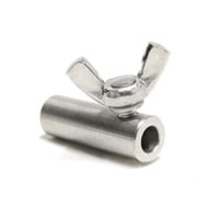 4ｍｍ ステンレス ワイヤストッパー 30mm 長型 ストッパーs ロング 304 締め付け金具 蝶ねじ ワイヤーロープ 罠部品 くくり罠 くくりわな レッドハット redhat RH056