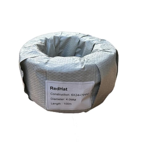 100巻き メッキワイヤー 6×24 １００Ｍ巻 4mm Φ4mm ４ｍｍ 安全 油抜き 油無し redhat RH094