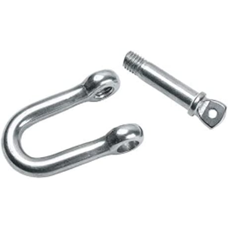 メッキシャックル12mm 亜鉛シャックル ワイヤーロープ用 ロープ固定 ワイヤーシャックル しゃっくる わな用品 チェーンシャックル 狩猟用品 罠金具部品 踏み板 鳥獣被害対策RH048T