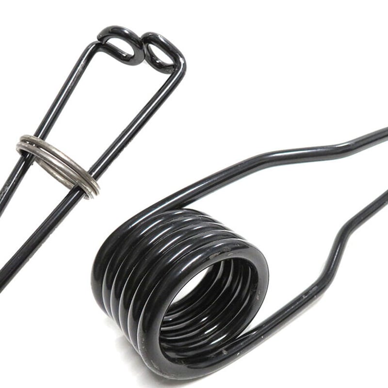 くくり罠　ねじりバネ　5セット 43cm 径6mm ねじりバネ ステンレスフック付き 防錆塗装 ねじり