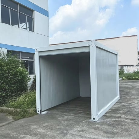 車庫 組立式ハウス ユニットハウス おしゃれ 白 プレハブ ハウス工事用ハウス 仮設スーパーハウス 4サイズ　複合ポルトランドセメント床