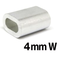4mm スリーブ スリーブW アルミクランプ ダブル管 クランプ管 すりーぶ くくりわな ストッパー オーバル クランプ スリーブダブル 締付 わな 罠部品 レッドハット redhat RH037