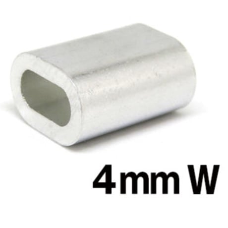 4mm スリーブ スリーブW アルミクランプ ダブル管 クランプ管 すりーぶ くくりわな ストッパー オーバル クランプ スリーブダブル 締付 わな 罠部品 レッドハット redhat RH037