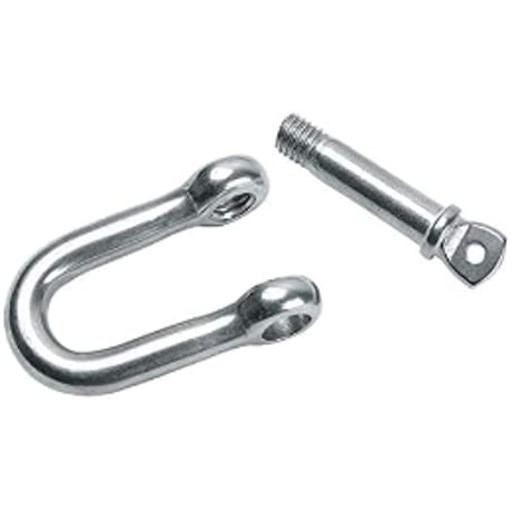 ステンレスシャックル8mm ステン製シャックル ロープ固定 ワイヤーシャックル しゃっくる ワイヤーロープ用 わな用品 チェーンシャックル 狩猟用品 罠金具部品 鳥獣被害対策  RH046W