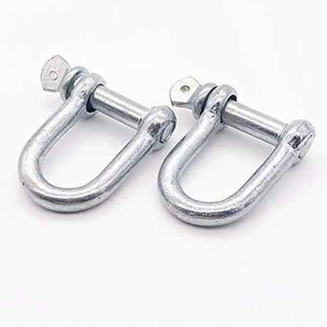 メッキシャックル12mm 亜鉛シャックル ワイヤーロープ用 ロープ固定 ワイヤーシャックル しゃっくる わな用品 チェーンシャックル 狩猟用品 罠金具部品 踏み板 鳥獣被害対策RH048T