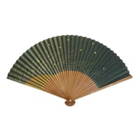 紳士用〉和紙扇子 青もみじ柄 | 京扇子とくの 公式オンラインショップ