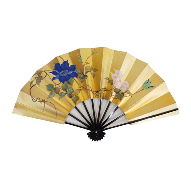 京扇子〉両面飾り扇子 牡丹/鉄仙 | 京扇子とくの 公式オンライン