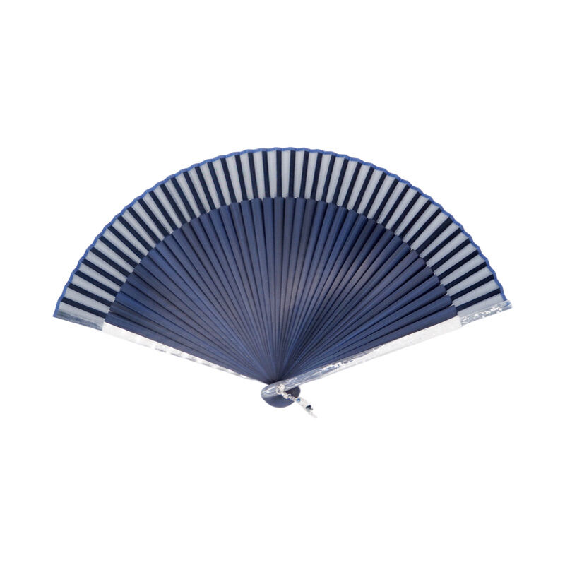 婦人用〉無地短地絹扇子 紺×紺 | 京扇子とくの 公式オンライン