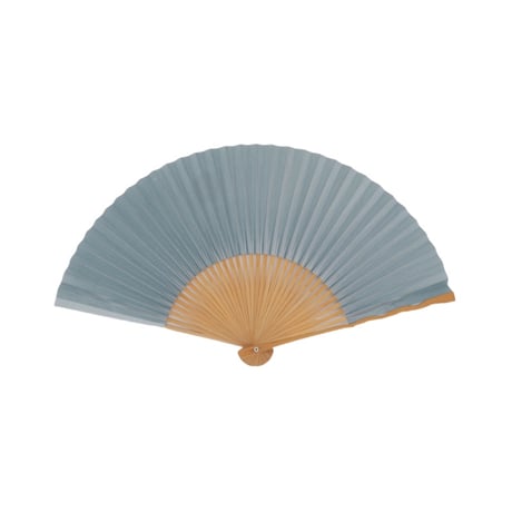 ＜婦人用＞紙扇子 桜　水色柄