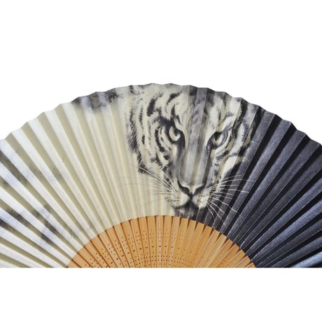 〈紳士用〉和紙扇子 トラ柄