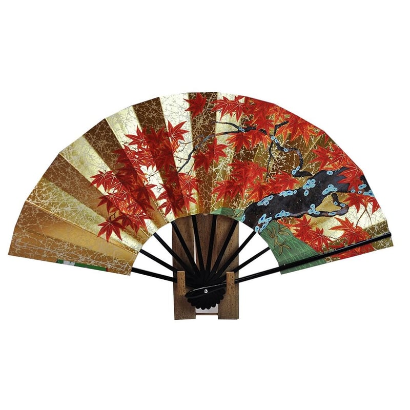 京扇子〉両面飾り扇子 桜/紅葉 扇子立付 箱入 | 京扇子とくの 京扇子〉両面飾り扇子 桜/紅葉 扇子立付 箱入 | 京扇子とくの