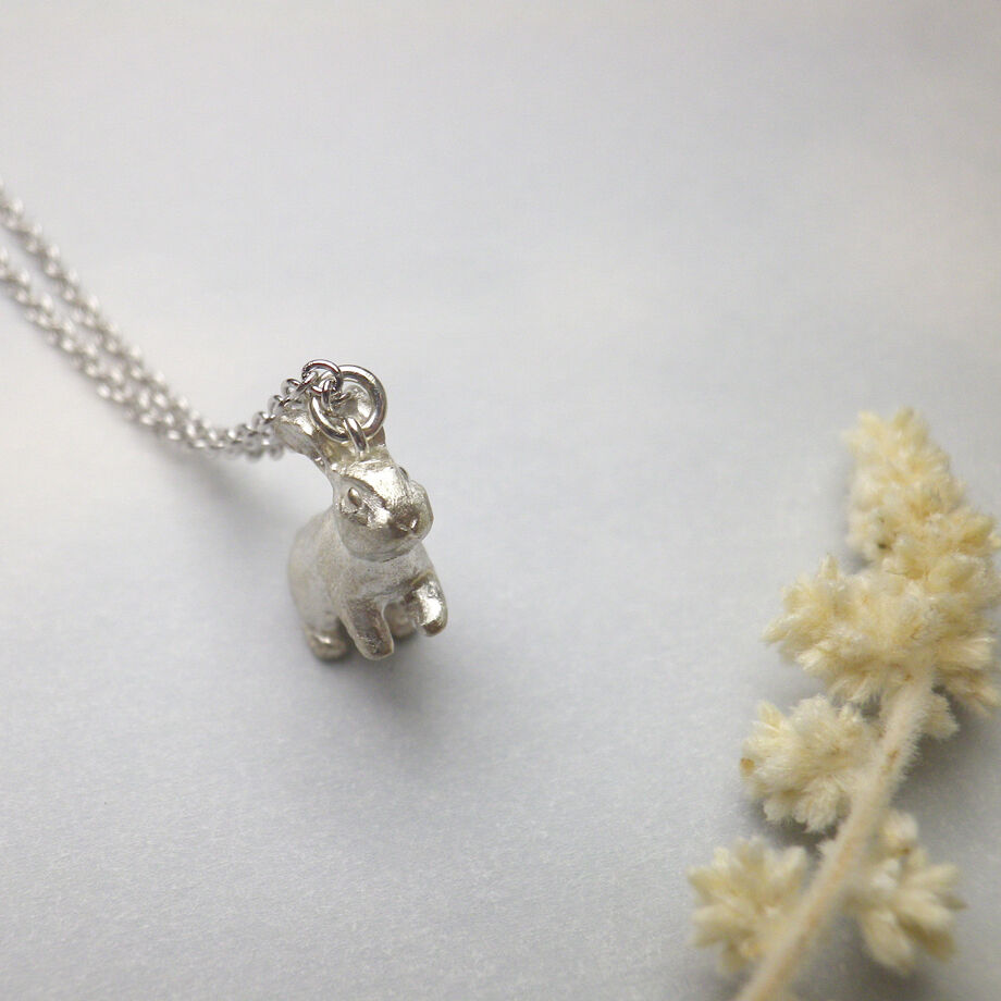 おねだりうさぎ usa ペンダント （シルバー） | shirokuma-microzoo