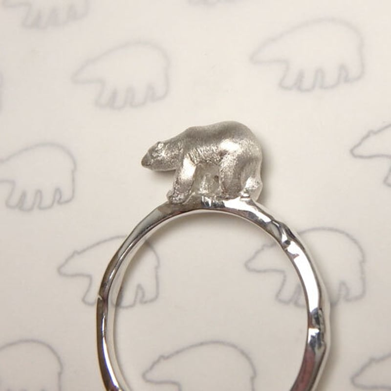 yvmin Ag925 クマ リング YVMIN Furry Bear リング | シルバートーン | FARFETCH JP