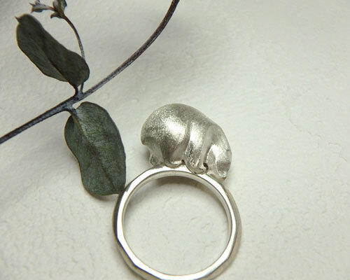 そろーり しろくま リング （シルバー） | shirokuma-microzoo