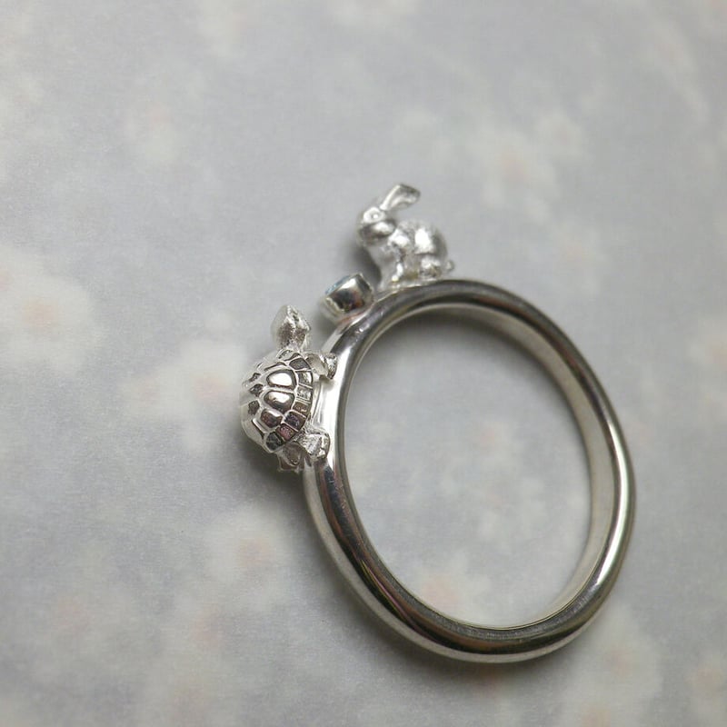 うさぎとかめ リング （シルバー） | shirokuma-microzoo