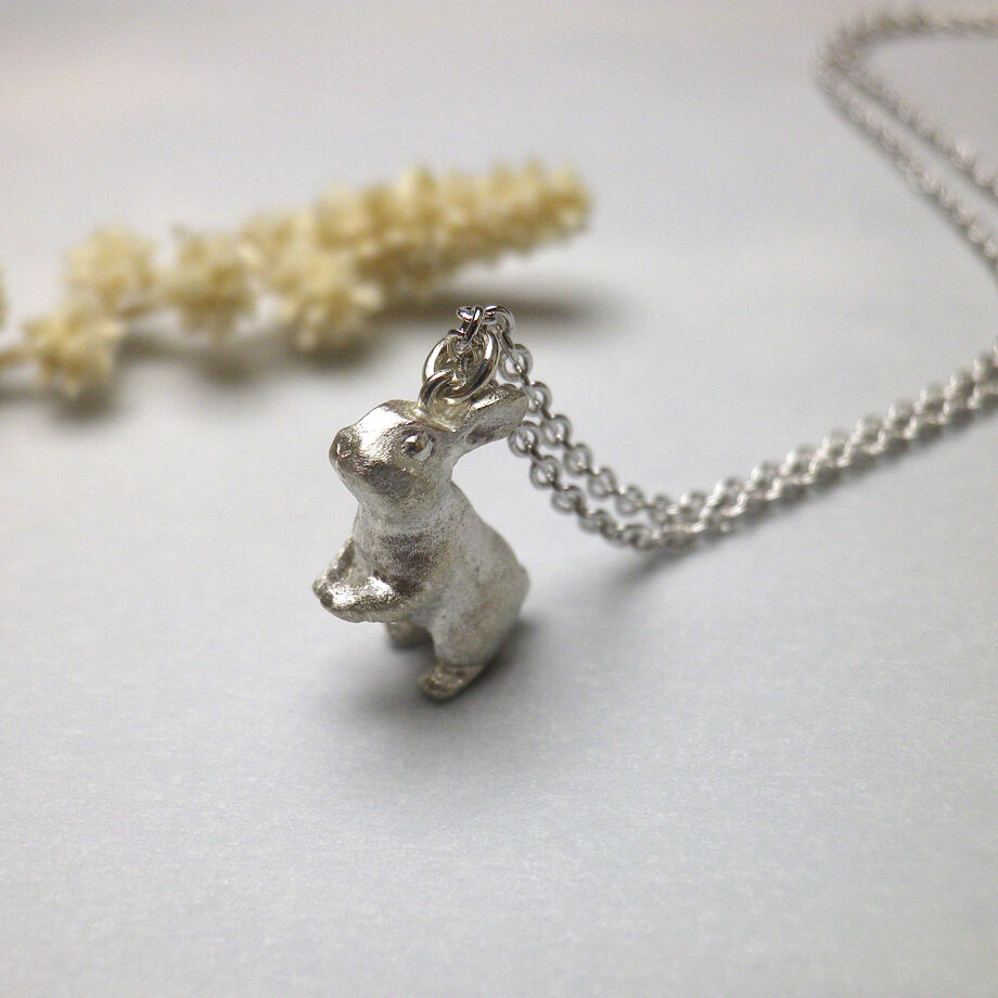 おねだりうさぎ usa ペンダント （シルバー） | shirokuma-microzoo