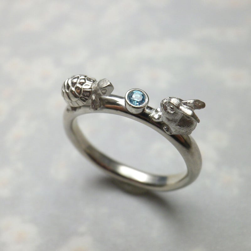 うさぎとかめ リング （シルバー） | shirokuma-microzoo