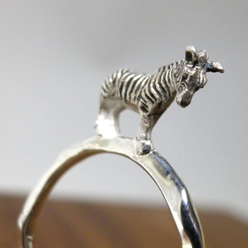 shimashima シマシマのくろ リング（シルバー） | shirokuma-microzoo