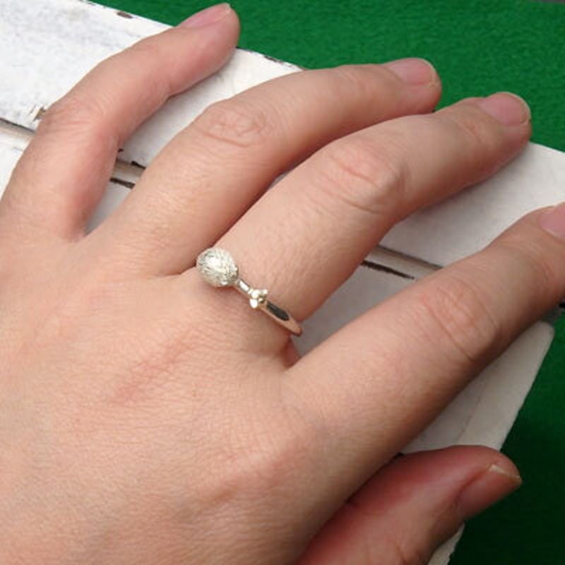 はりねずみと蜂 リング （シルバー・イエローゴールド