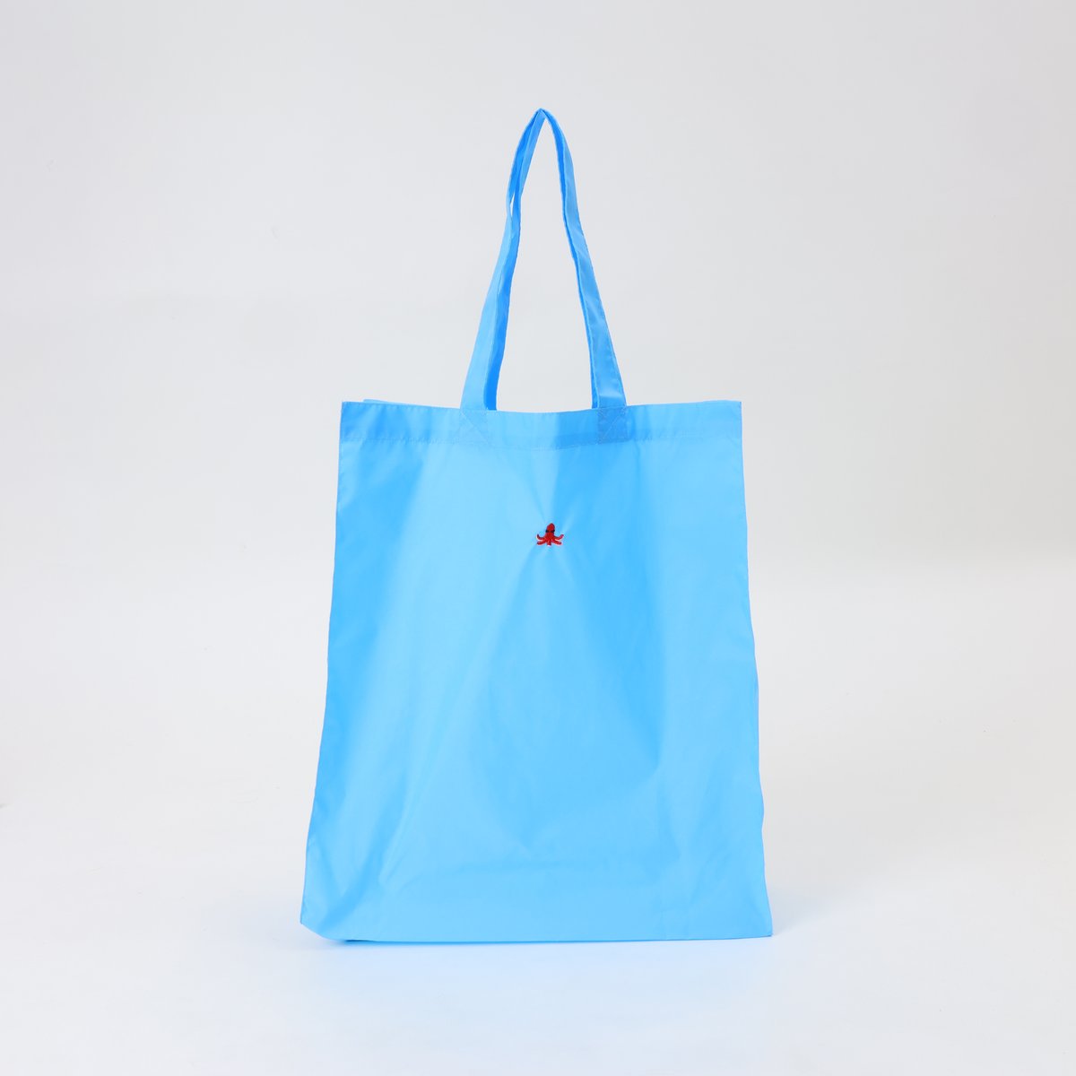 ミニタコ刺繍ナイロンエコバッグ(サックス) | WINNIAN STORE