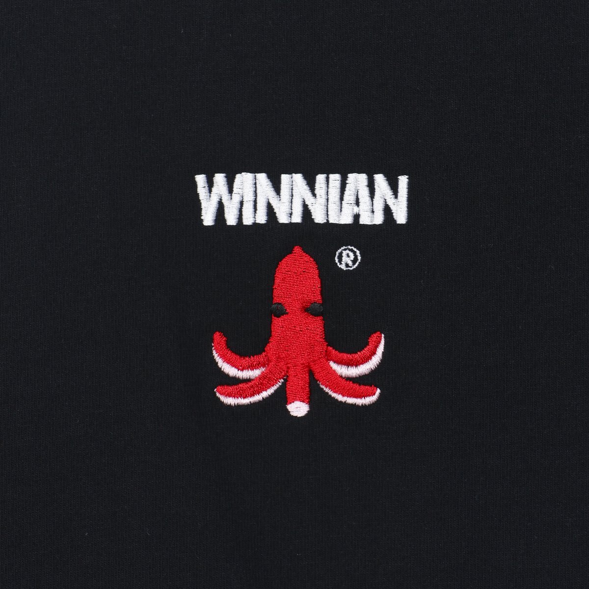 WINNIANタコフロント刺繍8.1ozTシャツ（ブラック） | WINNIAN STORE