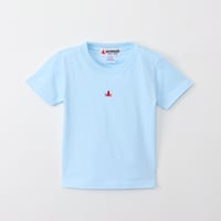 ミニタコ刺繍5.6ozＴシャツ(ライトブルー)