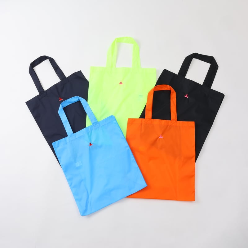 ミニタコ刺繍ナイロンエコバッグ(サックス) | WINNIAN STORE