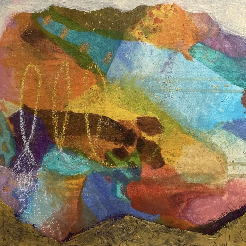 ○Crystal veil 絵画原画+天然石 ○Crystal veil 絵画原画+天然石