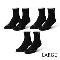 LARGE FEET - BASIX 3 PACK（3足 セット）QUARTER BLACK