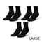 LARGE FEET - BASIX 3 PACK（3足 セット）QUARTER BLACK