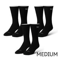 MEDIUM FEET - BASIX 3 PACK（3足 セット）CREW BLACK