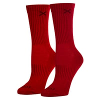 MEDIUM FEET - RED HEATHER CREW