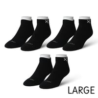 LARGE FEET - BASIX 3 PACK（3足 セット）ANKLE BLACK