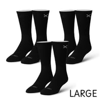 LARGE FEET - BASIX 3 PACK（3足 セット）CREW BLACK