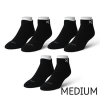 MEDIUM FEET - BASIX 3 PACK（3足 セット）ANKLE BLACK