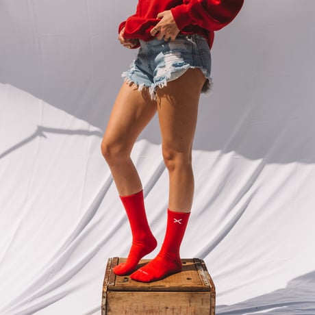 LARGE FEET - RED CREW