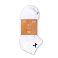BASIX 3 PACK ANKLE WHITE ANKLE