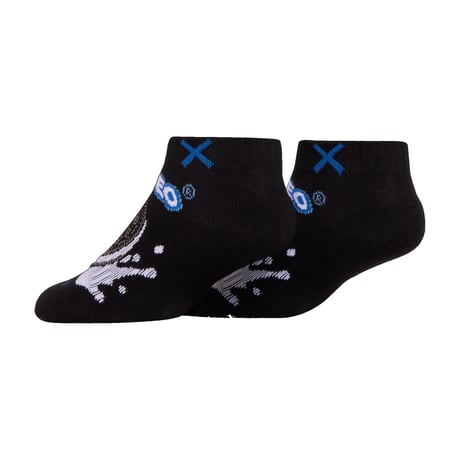 LARGE FEET - Oreo Black Ankle Socks
