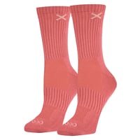 MEDIUM FEET - BASIX SALMON HEATHER CREW