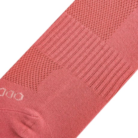 MEDIUM FEET - BASIX SALMON HEATHER CREW